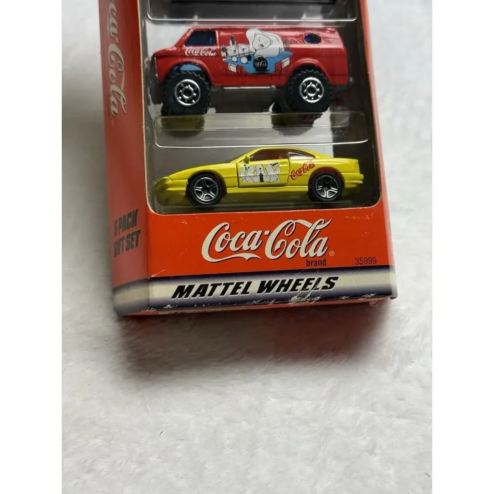 New 90s Vtg Matchbox Coca-Cola 5 Pack Set Mattel Polar Bear Car Van Red Coke